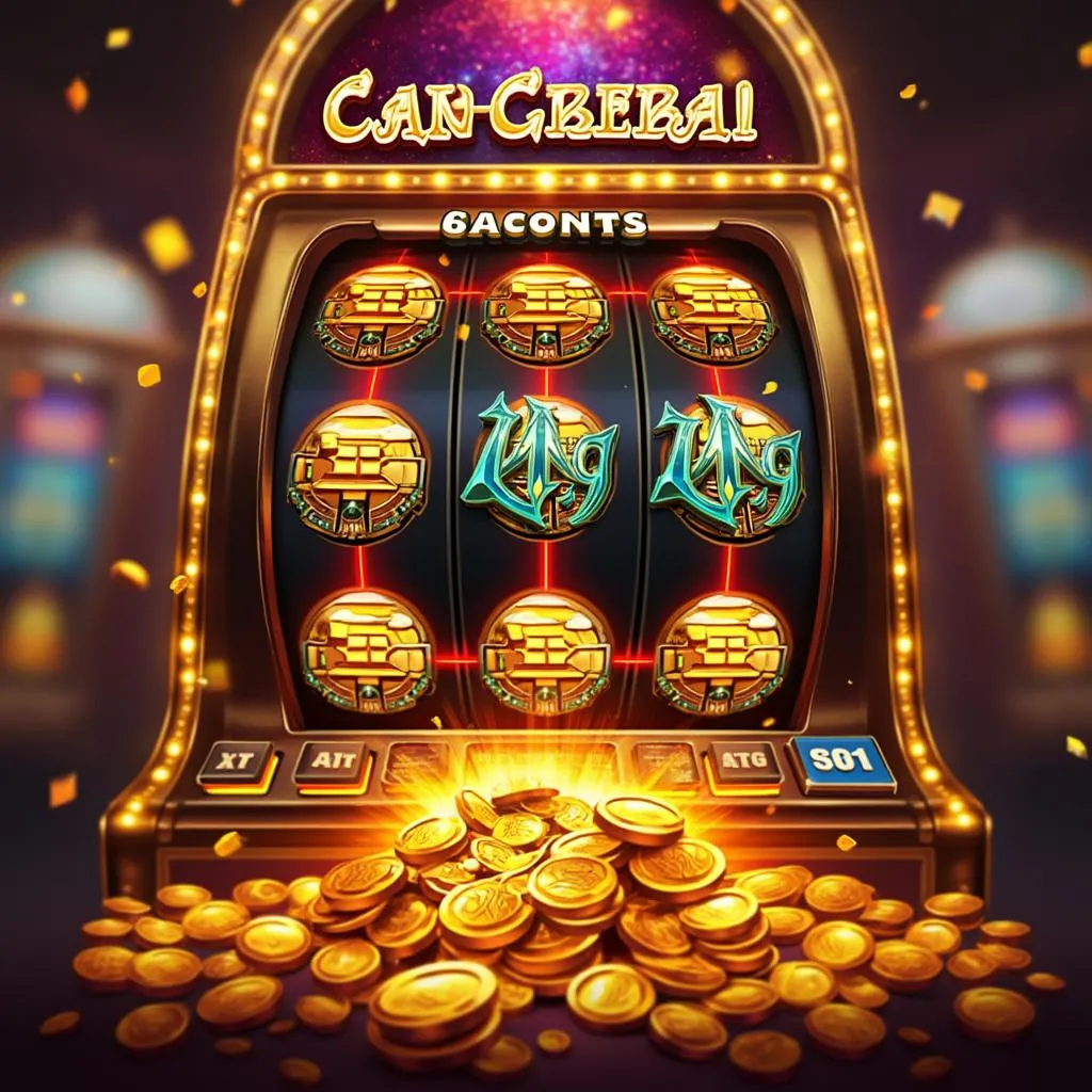 Social casino slot machine gameplay