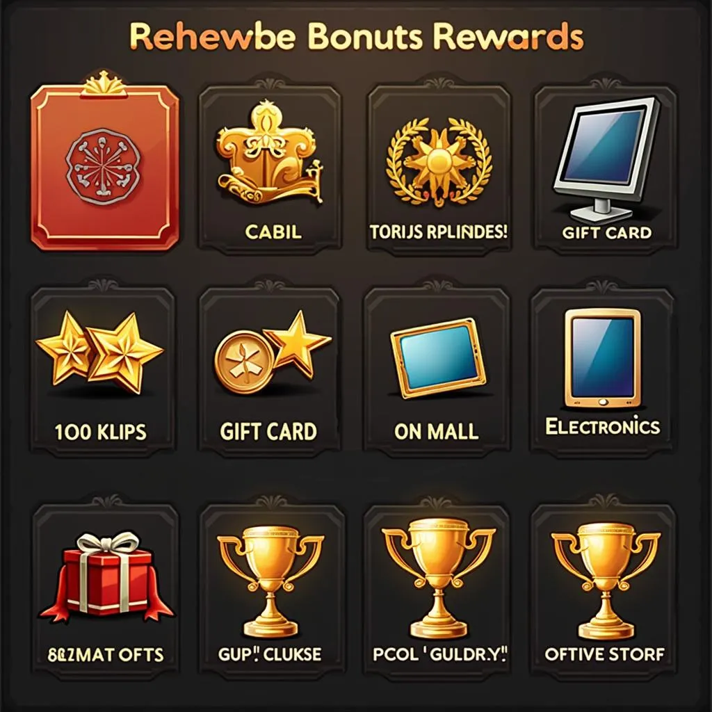 Showcase of rewards