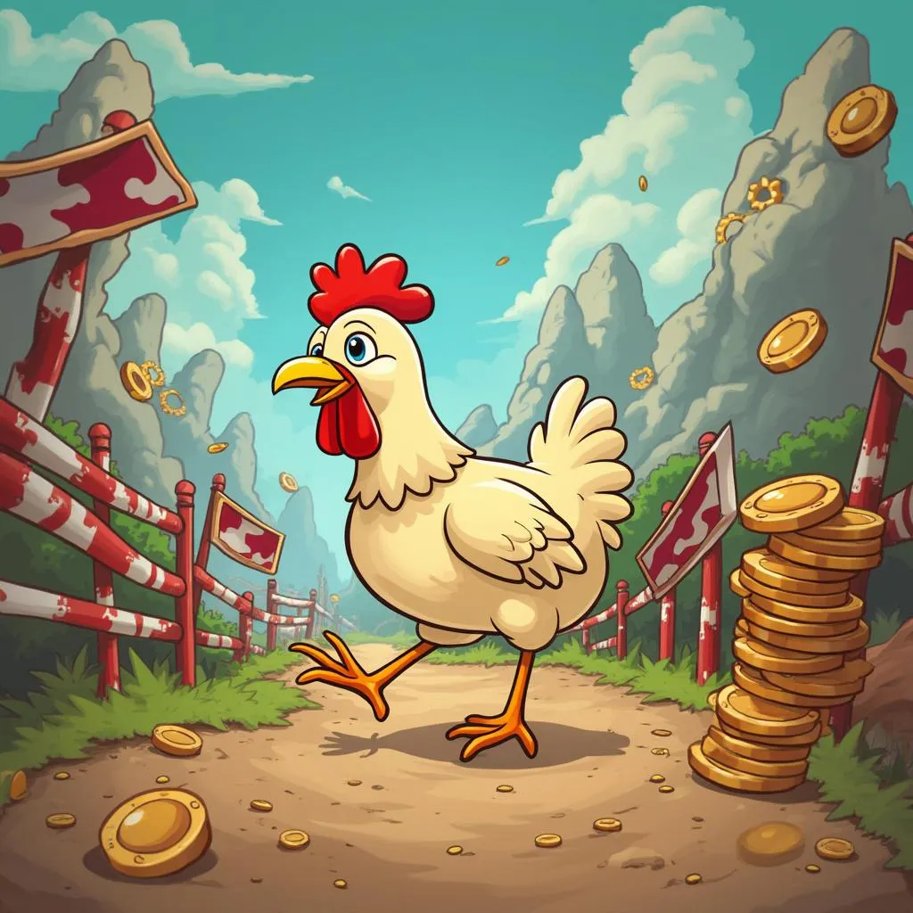 Chicken Road Game Illustration